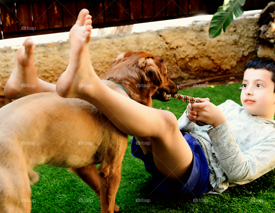 daniel and ratchet playing tug of war